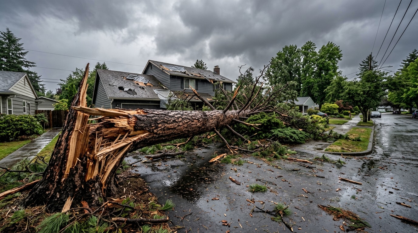 Downed tree removal in Spokane Valley WA after a windstorm